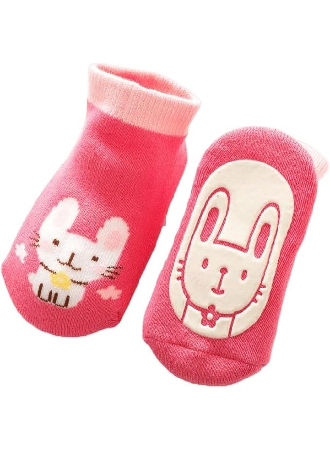 Genaric Cotton baby socks with cartoon prints, non-slip, for boys and girls,small 3-36 months, model 245 - Image 1